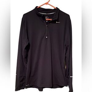 Nike Dri Fit Black Running Lightweight Jacket Size Large Nike Elements